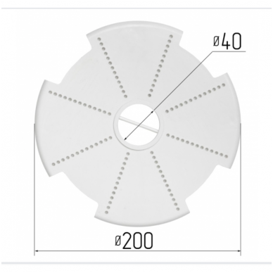 Aikštelė šviestuvams d200 mm