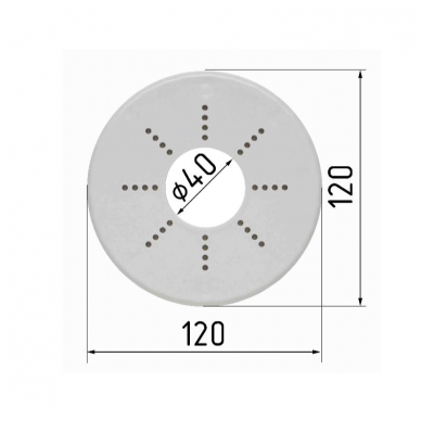 Aikštelė šviestuvams d120 mm