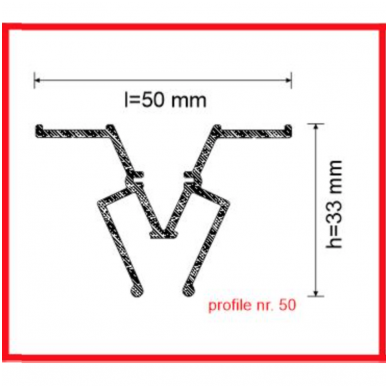 Aliuminio profilis jungiamasis “W” 2